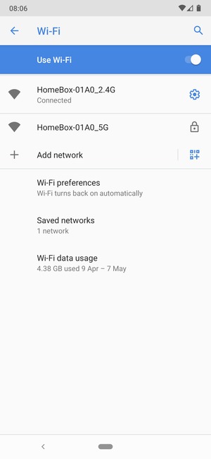You are now connected to the Wi-Fi network