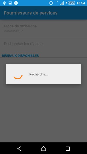 Veuillez attendre la fin de la recherche
