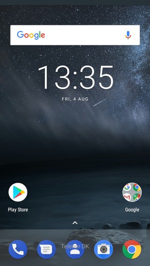 Slide down the top menu