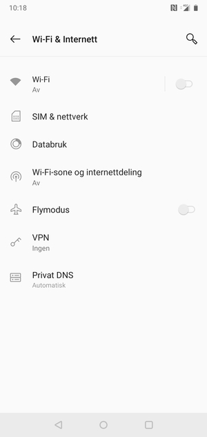 Velg SIM & nettverk