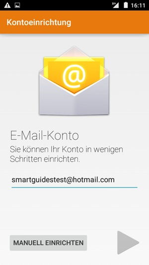 Geben Sie Ihre E-Mail-Adresse ein und wählen Sie WEITER