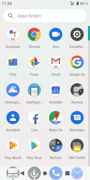 Wählen Sie Einstellungen