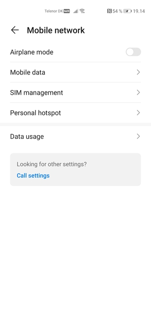 Select Mobile data