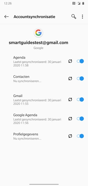 Uw gegevens worden gesynchroniseerd