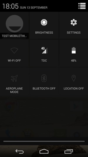 Select BRIGHTNESS