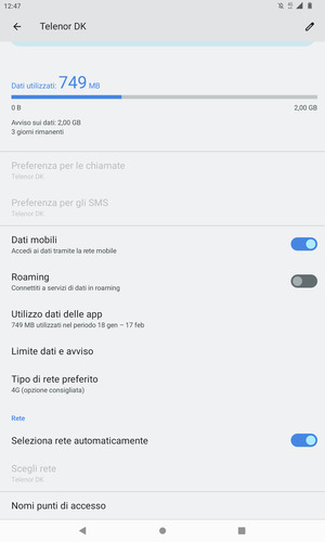 Seleziona Nomi punti di accesso
