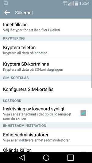 Välj Konfigurera SIM-kortslås
