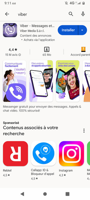 Sélectionnez l'appli