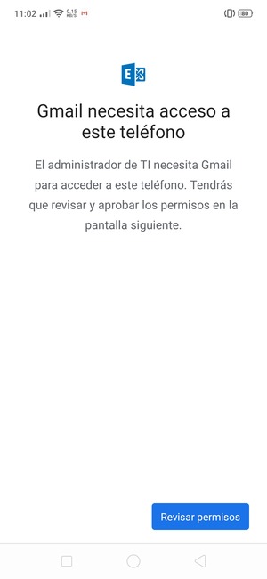 Seleccione Revisar permisos