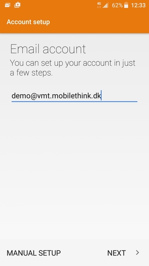 Enter your Email address and select NEXT