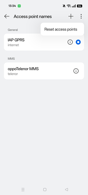 Select Reset access points