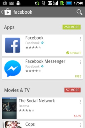 Select the app