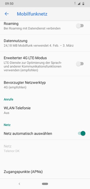 Wählen Sie Zugangspunkte (APNs)
