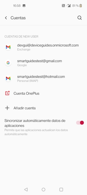 Seleccione su cuenta Google