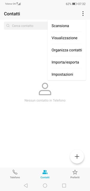Seleziona Importa/esporta