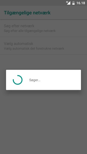 Afvent at søgningen er afsluttet