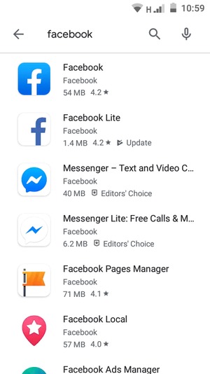 Select the app