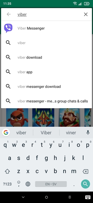 Enter the app name and select Search