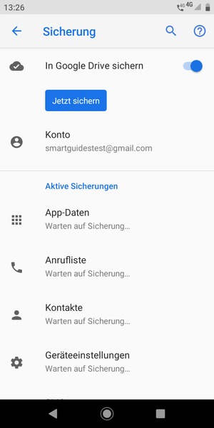 Wählen Sie Konto