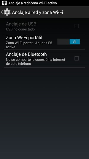 El teléfono ha sido configurado para su uso como módem