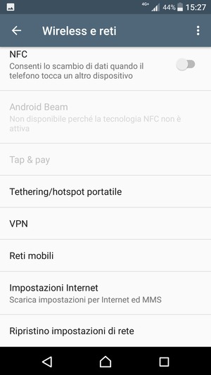 Seleziona Reti mobili
