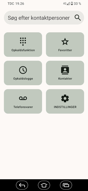 Vælg Telefonsvarer