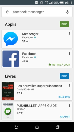Sélectionnez l'appli