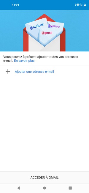 Sélectionnez Ajouter une adresse e-mail