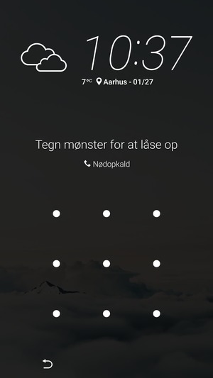 Din telefon er nu sikret med en skærmlås.