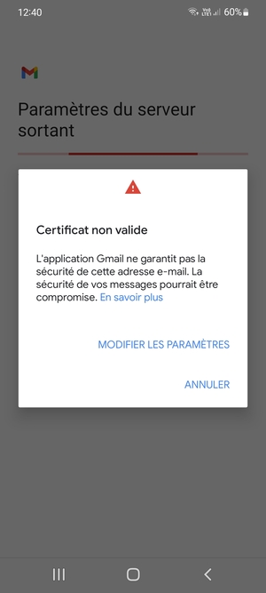Sélectionnez MODIFIER LES PARAMÈTRES