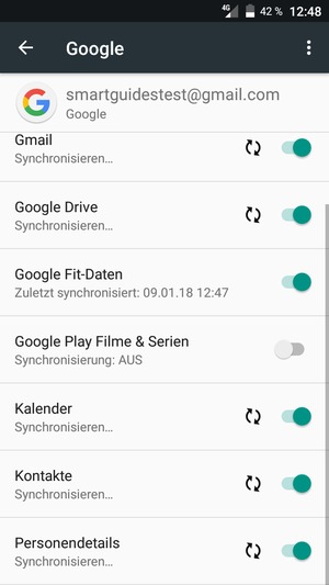 Ihre Kontakte von Google werden nun auf Ihr Doro synchronisiert