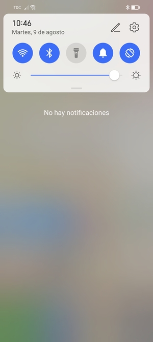 Deslice hacia abajo el menú superior de nuevo