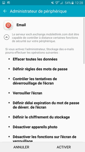 Sélectionnez ACTIVER
