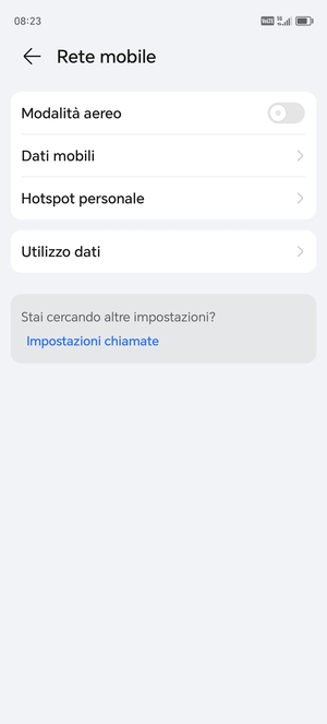 Seleziona Hotspot personale