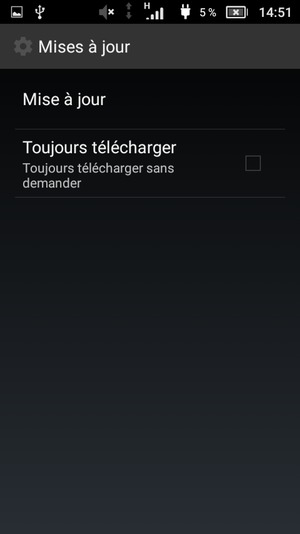 Sélectionnez Mise à jour