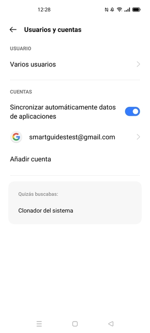 Seleccione su cuenta Google