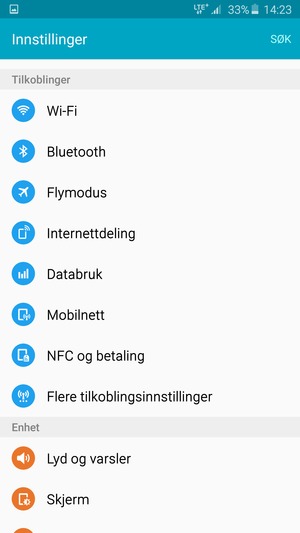 Velg Wi-Fi