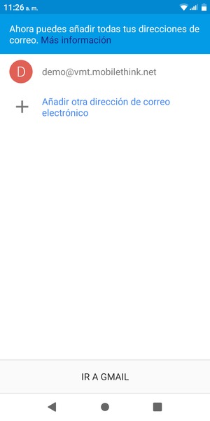 Seleccione IR A GMAIL