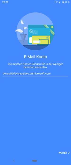 Geben Sie Ihre E-Mail-Adresse ein und wählen Sie WEITER