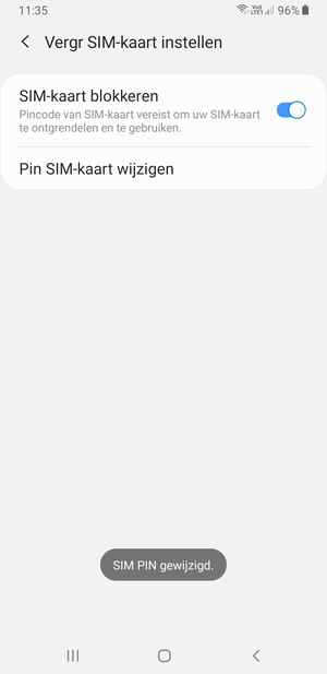 Uw pincode is gewijzigd