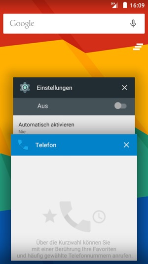 Apps nach rechts streifen, um sie zu schliessen