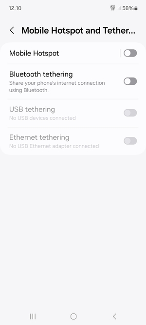 Select Mobile Hotspot