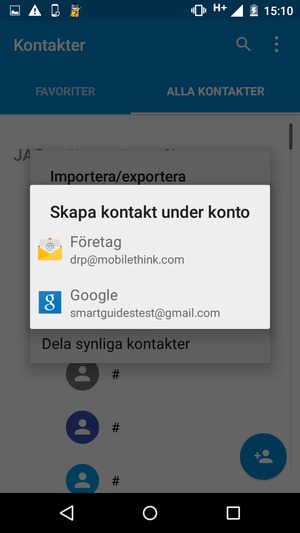 Tryck på ditt Google-konto