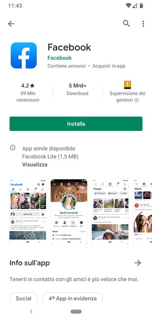 Seleziona Installa