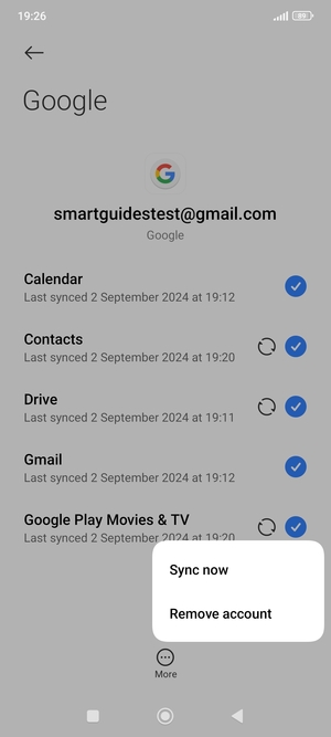 Select Sync now
