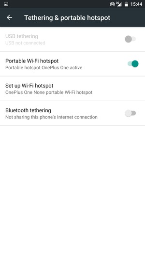 Your phone is now set up for use as a modem