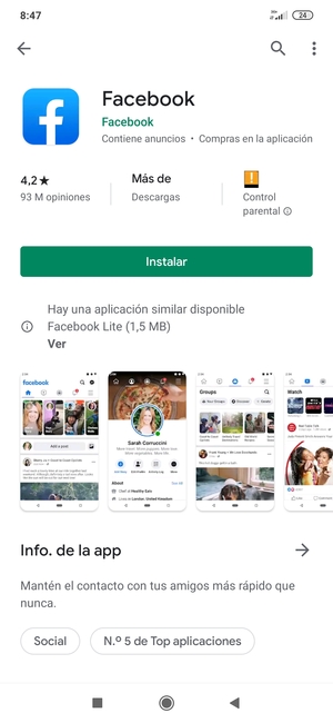 Seleccione Instalar