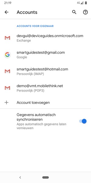 Selecteer uw Google-account