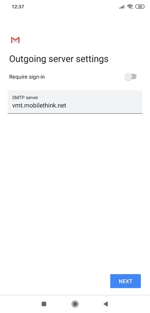 Turn off Require sign-in  and select NEXT