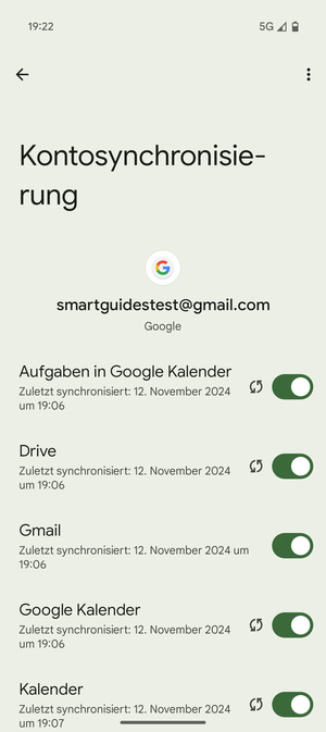 Wählen Sie die Menü-Taste